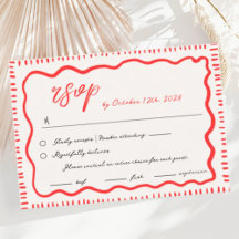 Mariage RSVP à la main agitée