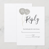 Carte D'accompagnement Mariage RSVP Botanique Ressort Aquarelle (Devant / Derrière)