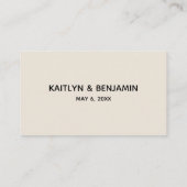 Carte D'accompagnement Mariage RSVP en ligne écriture Décontractée (Dos)