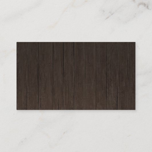 Carte D'accompagnement Mariage RSVP Mariage en bois rustique (Dos)