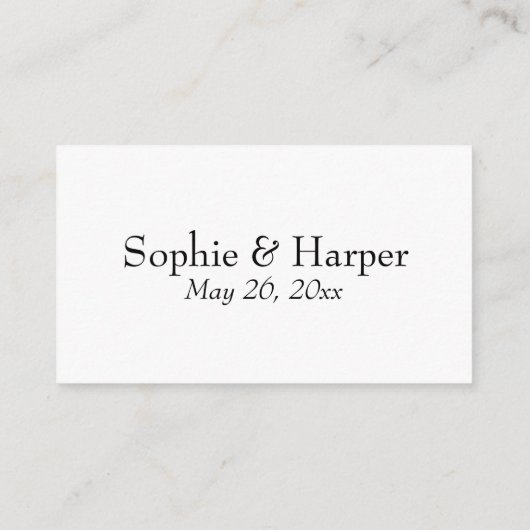 Carte D'accompagnement Mariage RSVP Online Elegant Script Police (Dos)