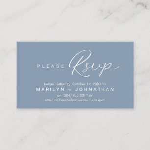Carte D'accompagnement Mariage RSVP par téléphone ou par courriel réponse