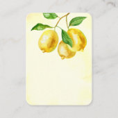 Carte D'accompagnement Mariage RSVP QR Code Citron Citrus (Dos)