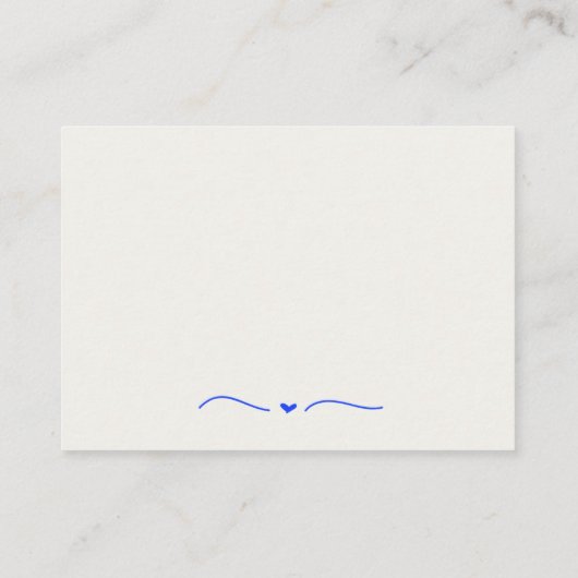 Carte D'accompagnement Mariage RSVP Quirky RSVP dessiné à la main (Dos)