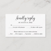 Carte D'accompagnement Mariage RSVP Rustic Chalkboard Mariage (Devant)