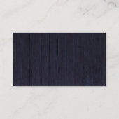 Carte D'accompagnement Mariage RSVP Rustique Bois Floral Marine Bleu (Dos)