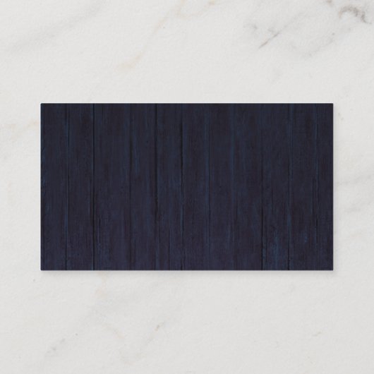 Carte D'accompagnement Mariage RSVP Rustique Bois Floral Marine Bleu (Dos)