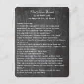 Carte D'accompagnement Mariage Rustique Bleu Pot Mason Ardoise (Dos)