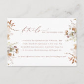Carte D'accompagnement Mariage Rustique Boho Garden Flowers (Devant)