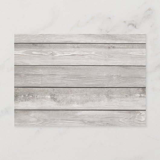 Carte D'accompagnement Mariage rustique bois blanc Wishing bien insérer l (Dos)