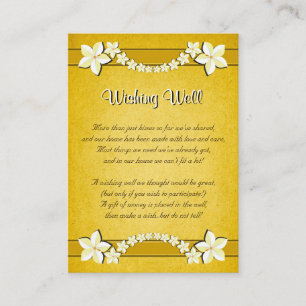 Carte D'accompagnement Mariage Rustique Floral Or Wishing well