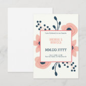 Carte D'accompagnement Mariage rustique moderne (Devant / Derrière)