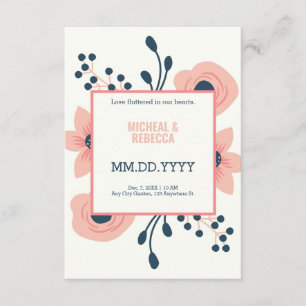 Carte D'accompagnement Mariage rustique moderne