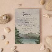 Carte D'accompagnement Mariage Rustique Mountain & Lake Evergreen