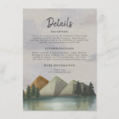 Carte D'accompagnement Mariage Rustique Mountain & Lake Evergreen (Devant)