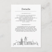 Carte D'accompagnement Mariage San Diego | Détails de l'invité (Devant)