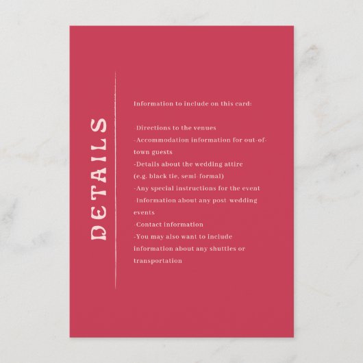 Carte D'accompagnement Mariage San Miguel (Devant)