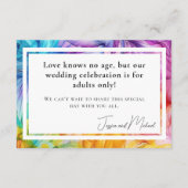 Carte D'accompagnement MARIAGE sans enfants Fleur Éthérée (Dos)