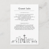 Carte D'accompagnement Mariage Seattle | Détails de l'invité (Devant)