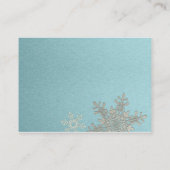 Carte D'accompagnement Mariage Silver Blue Snowflake Site Web Insérer une (Dos)