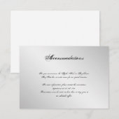 Carte D'accompagnement Mariage Silver Elegance (Devant / Derrière)