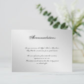 Carte D'accompagnement Mariage Silver Elegance (Debout devant)