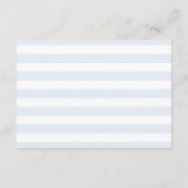 Carte D'accompagnement Mariage simple à rayures bleues (Dos)
