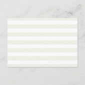 Carte D'accompagnement Mariage simple à rayures vertes (Dos)