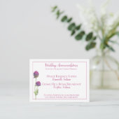 Carte D'accompagnement Mariage simple Amaranthe Amaranth (Debout devant)