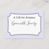 Carte D'accompagnement Mariage Simple avec Affichage uni Lavande (Dos)