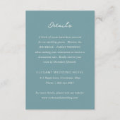 Carte D'accompagnement Mariage simple bleu muté élégant (Devant)