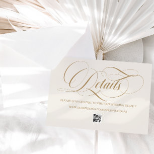 Carte D'accompagnement Mariage simple classique noir ivoire