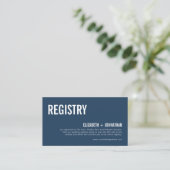 Carte D'accompagnement Mariage simple de typographie marine Code QR (Debout devant)