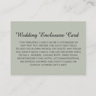 Carte D'accompagnement Mariage simple do-it-yourself personnalisé Lumière