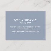 Carte D'accompagnement Mariage simple Dusty Blue (Dos)