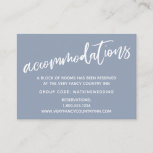 Carte D'accompagnement Mariage simple Dusty Blue