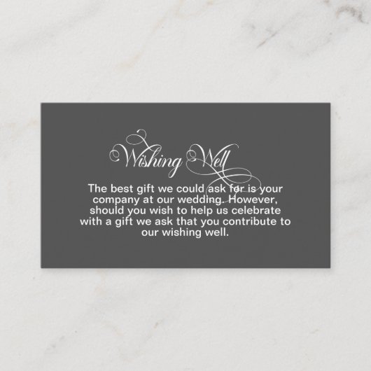 Carte D'accompagnement Mariage simple et élégant (Devant)