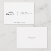 Carte D'accompagnement Mariage simple et élégant enregistrer la date (Devant / Derrière)