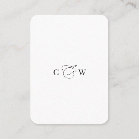 Carte D'accompagnement Mariage simple et élégant QR Code Détails simples (Dos)