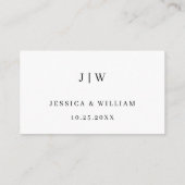 Carte D'accompagnement Mariage simple et élégant QR Code Détails simples (Dos)