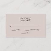 Carte D'accompagnement Mariage simple et moderne RSVP (Dos)