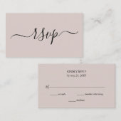 Carte D'accompagnement Mariage simple et moderne RSVP (Devant / Derrière)