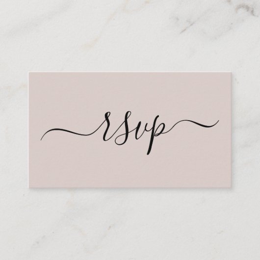 Carte D'accompagnement Mariage simple et moderne RSVP (Devant)