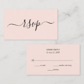 Carte D'accompagnement Mariage simple et moderne RSVP (Devant / Derrière)