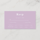 Carte D'accompagnement Mariage simple minimal monogramme RSVP (Devant)