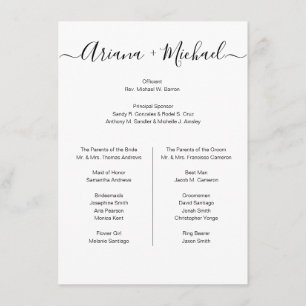 Carte D'accompagnement Mariage simple minimaliste noir et blanc sur mesur