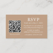 Carte D'accompagnement Mariage simple minimaliste QR RSVP (Devant)