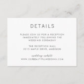 Carte D'accompagnement Mariage simple moderne (Devant)