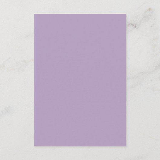 Carte D'accompagnement Mariage simple moderne Dusty violet Détails (Dos)
