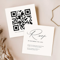 Mariage Simple Moderne Minimaliste Rsvp Avec Code